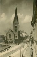 Jaunā Sv. Ģertrūdes baznīca. 1910.-1915. g.  
Attels no Latvijas Nacionālās biblotēkas fondiem.