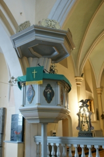 Valmieras Sv. Sīmaņa ev. lut. baznīca. Kancele