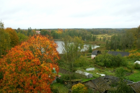 Skats no Trikātas saieta nama torņa